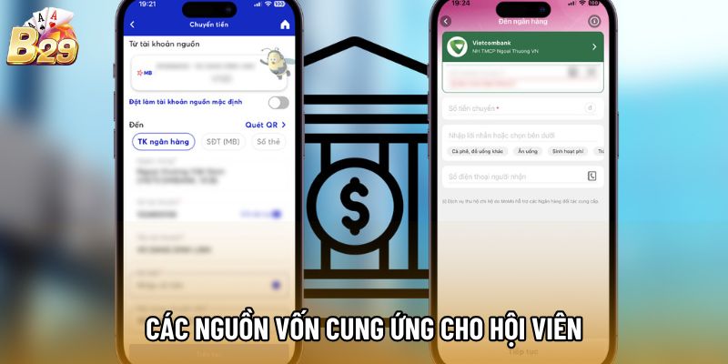 Các nguồn vốn cung ứng cho hội viên
